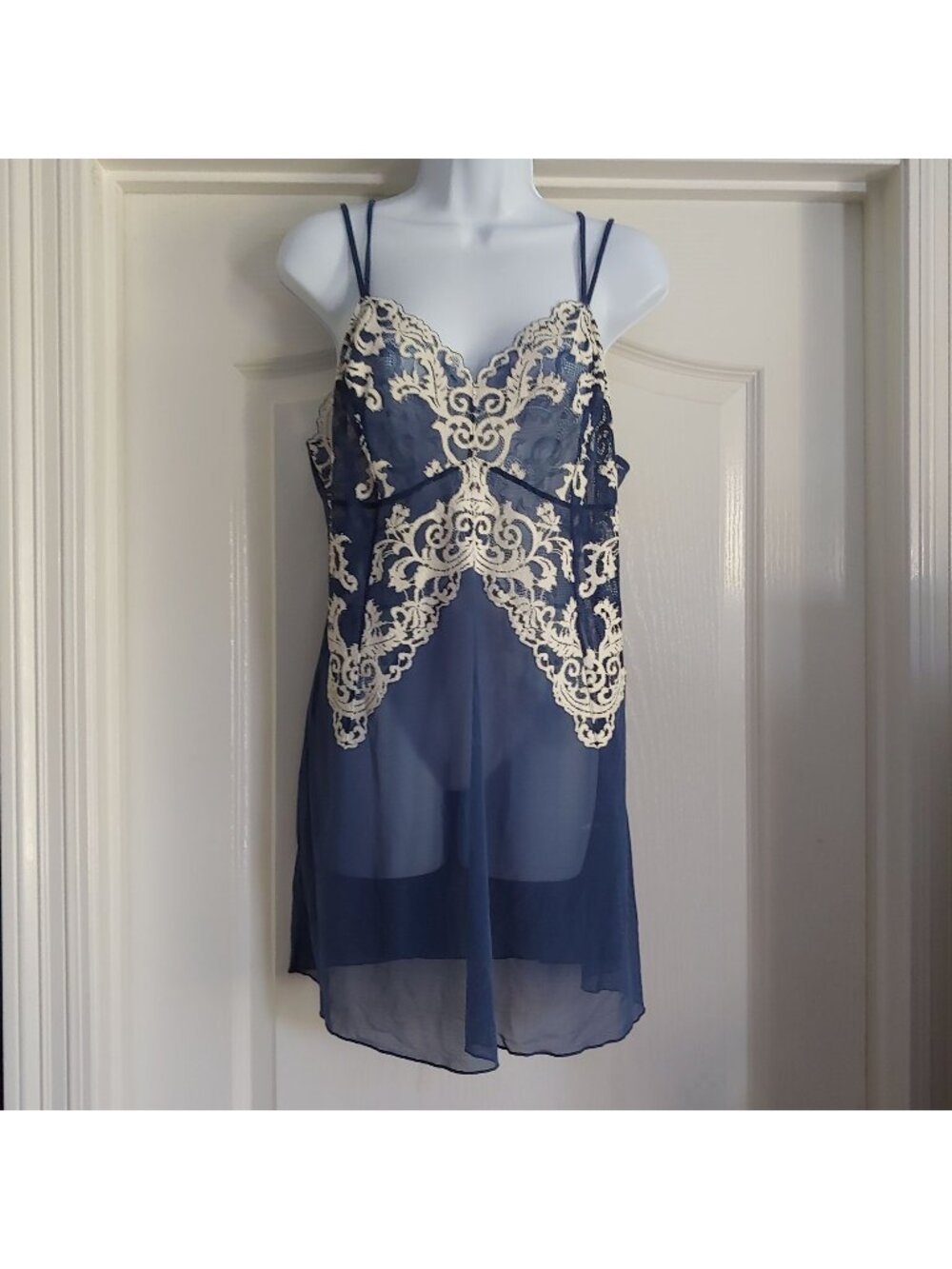 Wacoal Sheer Lace Nightgown Dress Lingerie Romantic Fairy Whimsical Babydoll 2XL